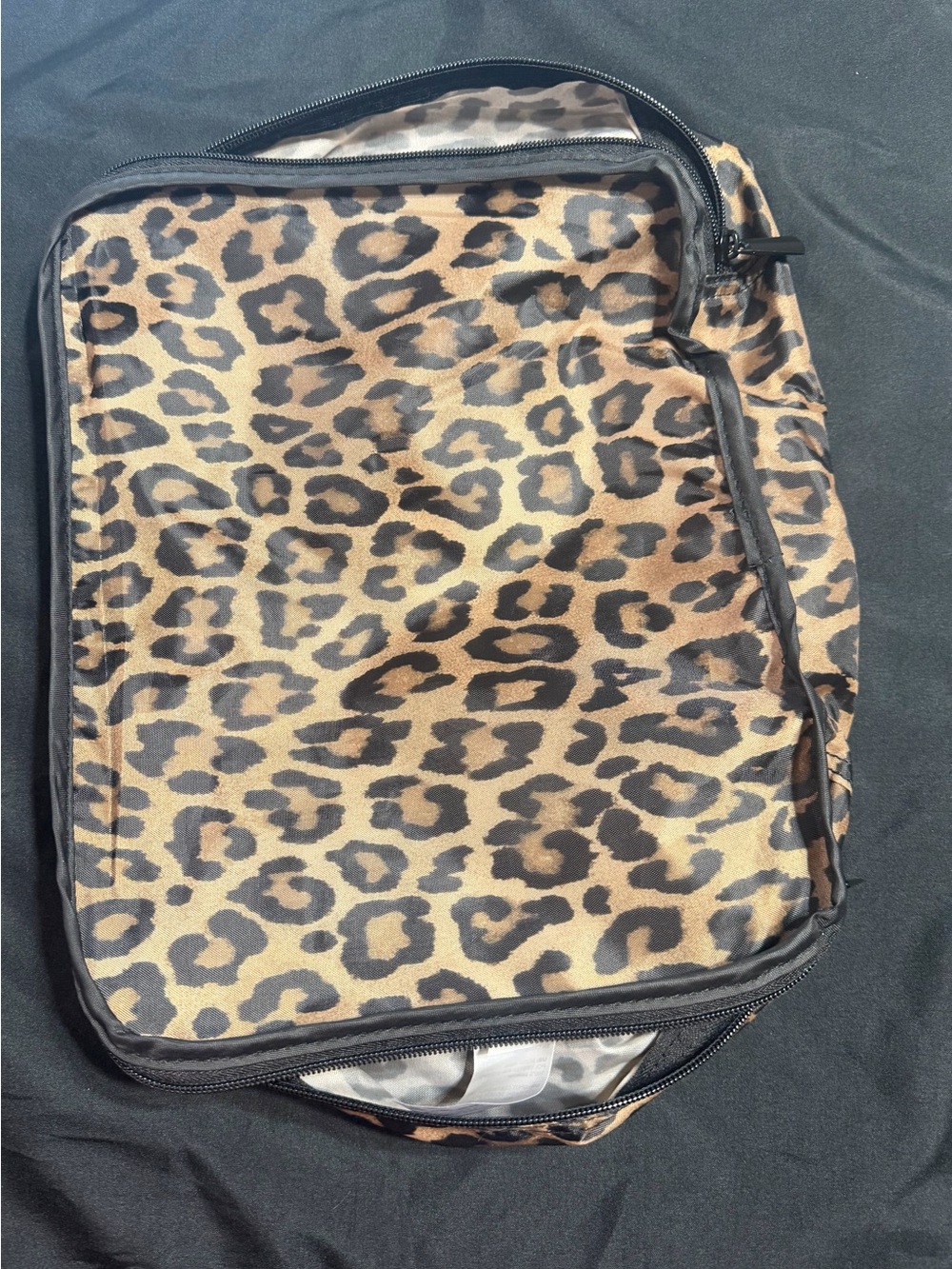 Chico's Leopard Print Toiletry Bag - Brown/Black